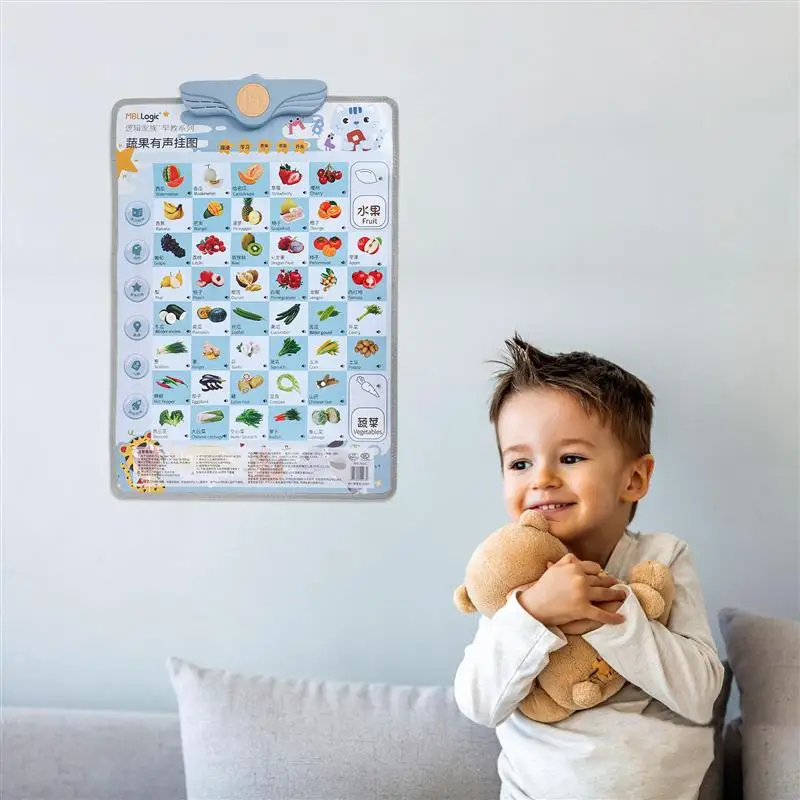 

1pc English Spelling Baby Learning Chart Toy Interactive Poster Educational Toy