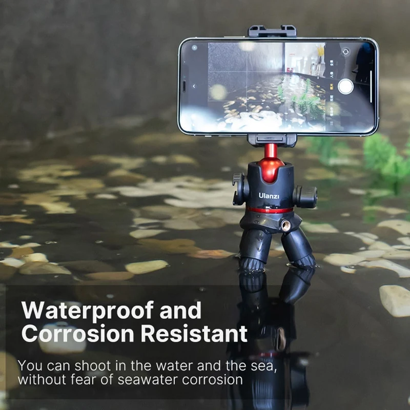 

Hot Ulanzi MT-33 Flexible Tripod DSLR SLR Camera Smartphone Vlog Tripod with Adjustable Ballhead Cold Shoe for LED Light Mic