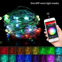 led christmas string light 10m holiday lighting wifibluetooth remote control fairy lights festival wedding party lighting