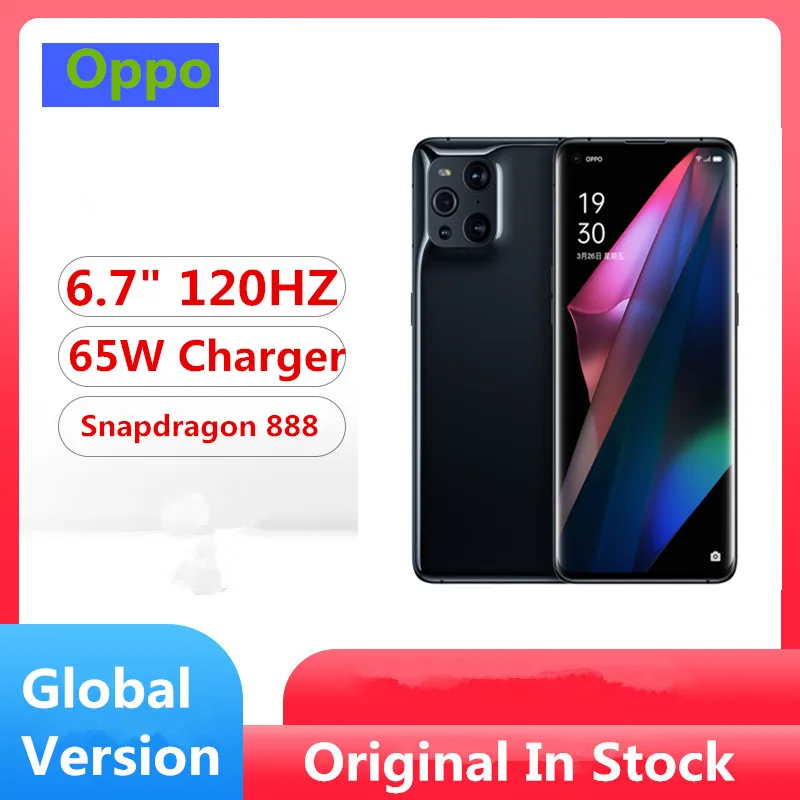 Международная версия смартфона Oppo Find X3 Pro CPH2173 телефон Snapdragon 888 NFC 65 Вт Зарядное