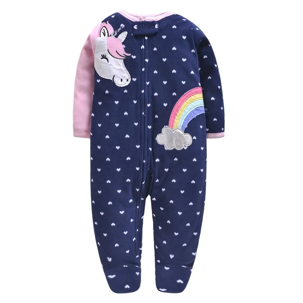 Newborn baby clothing winter boys jumpsuit fleece overalls infants clothes pajamas toddler costume |