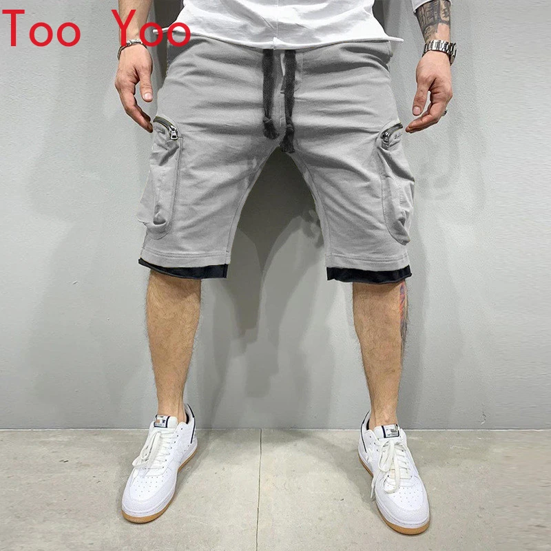 

Quick-drying Shorts Casual Fitness Streetwear Men's Jogging Short Pants Men Multi-pocket Sport Casual Short korean fashion