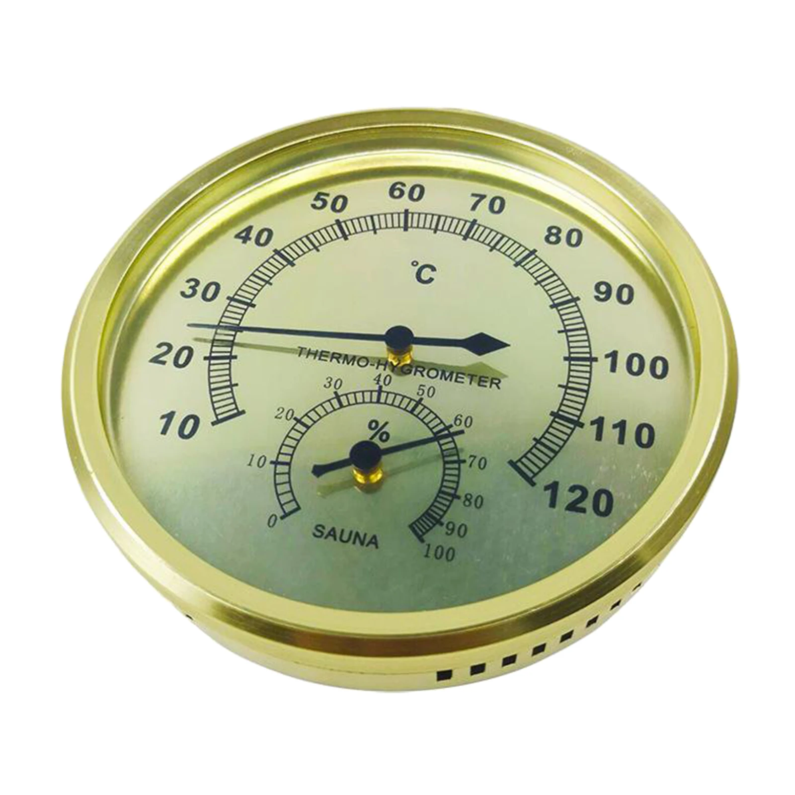 

Thermometer/Hygrometer, Metal Temperature Monitor Humidity Gauge Indoor Durable