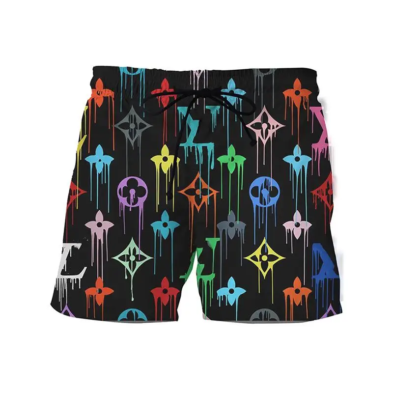 

New Arrival Shorts Water drop art 3d print beach pants summer swimwear men short Quick-drying Sexy Mens Swim Briefs Beach Shorts