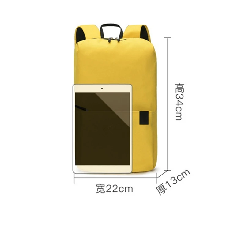 Pure Colors New Fashion Gym Backpack Men Women Outdoor Sports Waterproof Travelling Hiking Bag School Teenager Ipad A4 Book Pack