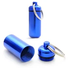 Чехол для таблеток пустой для путешествий контейнер для оказания первой помощи t водонепроницаемый герметичный чехол для таблеток в виде капсулы флакон с кольцом для ключей чехол для таблеток