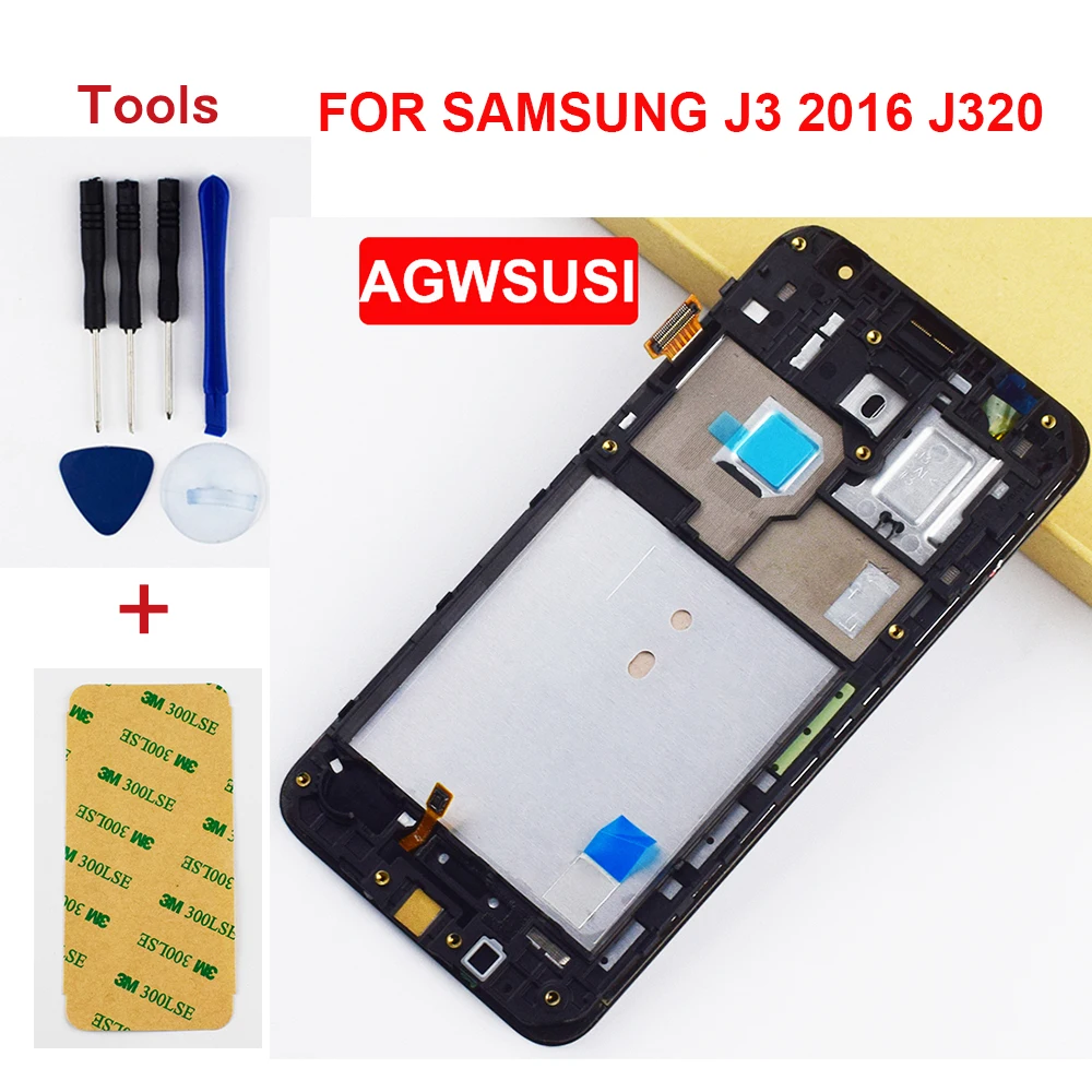 ЖК экран для Samsung Galaxy J3 2016 панель с дигитайзером сенсорного экрана в сборе J320 J320A
