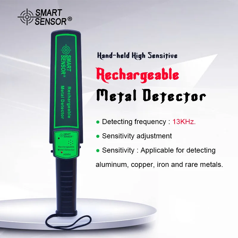 AS954 ручной металлоискатель Высокая чувствительность безопасности сканер