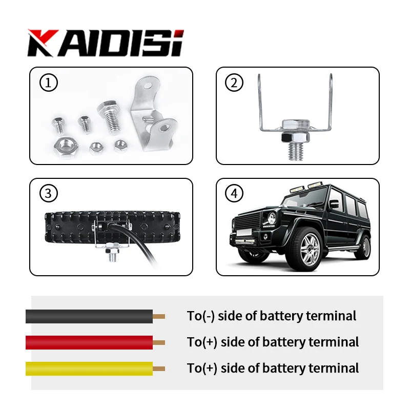 

Led Car Work Lights Bars 48W 6500K 12V 24V Motorcycle Fog Lamps for Offroad ATVs SUVs Boat Trucks Led Flashing Emergency Lights
