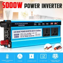 5000W Solor Power Inverter Car Power Inverter 4 USB Inverter Charger 220V Voltage Transformer Adapter Charging Converter