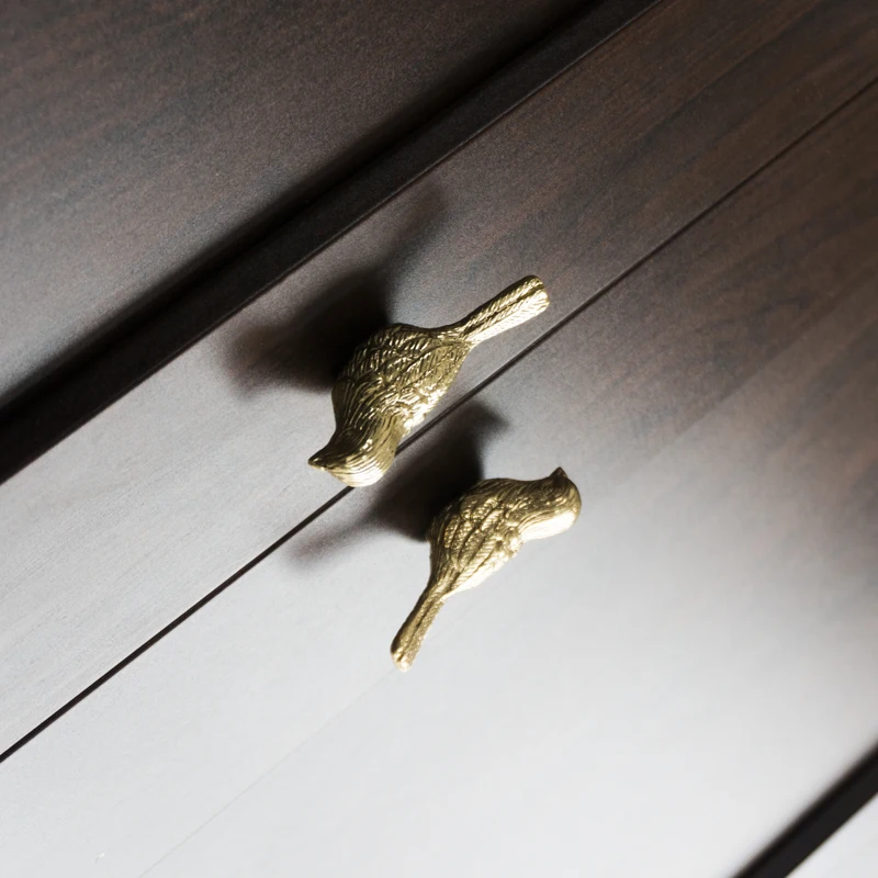 Ручка для шкафа из чистой меди в американском стиле ретро Скандинавская ручка