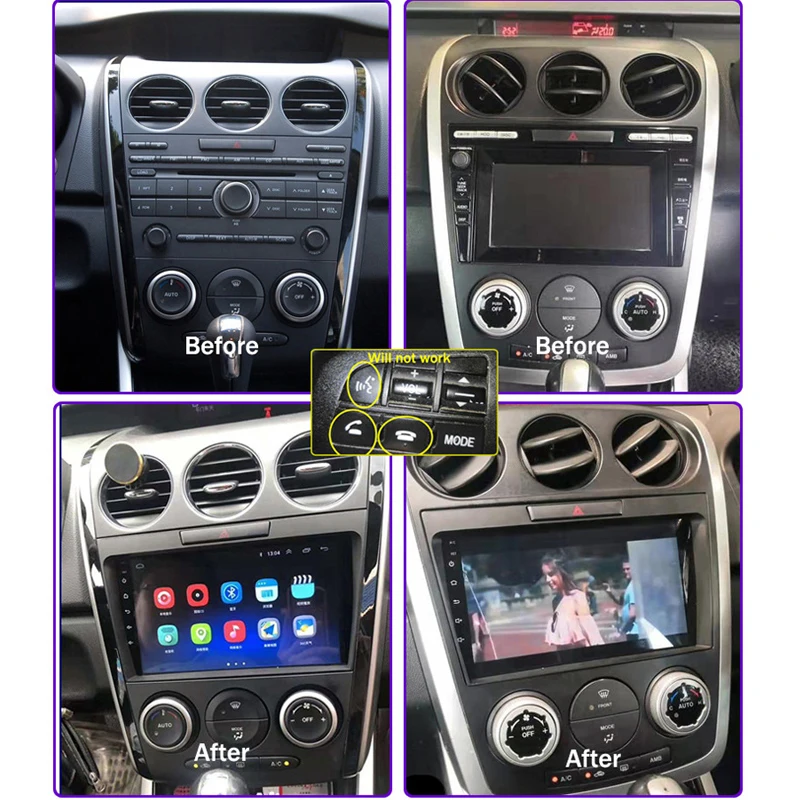 For Mazda CX-7 07-15 Car Radio Multimedia GPS Android Navigation 2G+32G Video Player 9 WIFI | Автомобили и мотоциклы