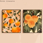 Картина на холсте с цитрусовыми лимонами, кухонный настенный художественный декор, винтажный постер с растительными фруктами, картинка, украшение для дома