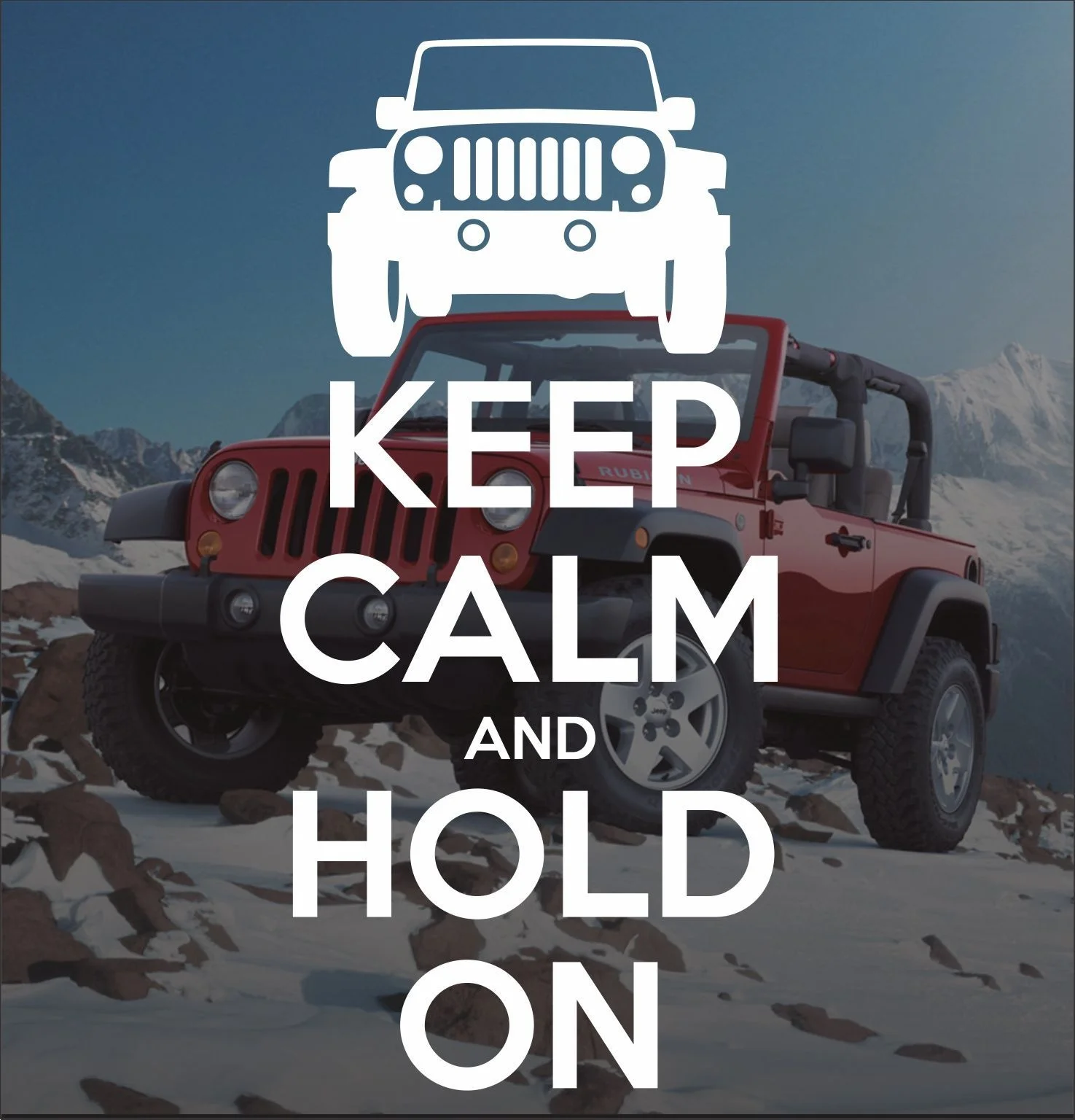 Забавная Виниловая наклейка для Keep Calm Hold On 4x4 внедорожная грязь компаса Rebel CJ