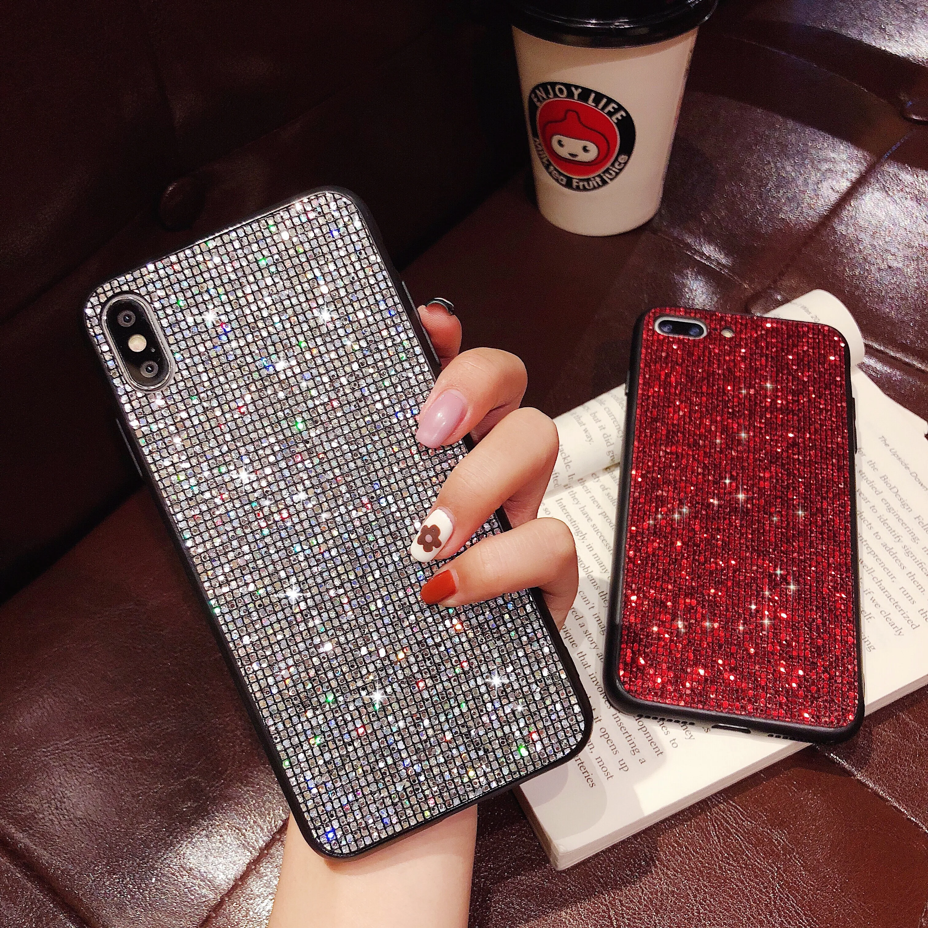 Чехол PEIPENG для iPhone X XR XS Max роскошный блестящий Блестящий Мягкий силиконовый чехол