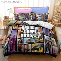 game gta v bedding set duvet covers pillowcase grand theft auto 5 comforter bedding sets bed linens bedclothesno sheet