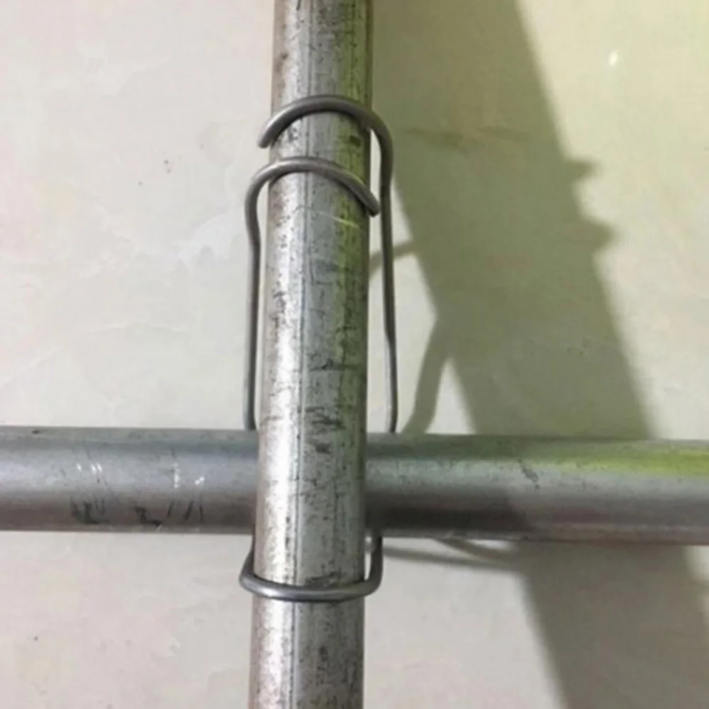 

10Pcs/set Greenhouse Pressure Spring Steel Pipe Top Spring Clip Steel Wire Buckle Greenhouse Flower Support