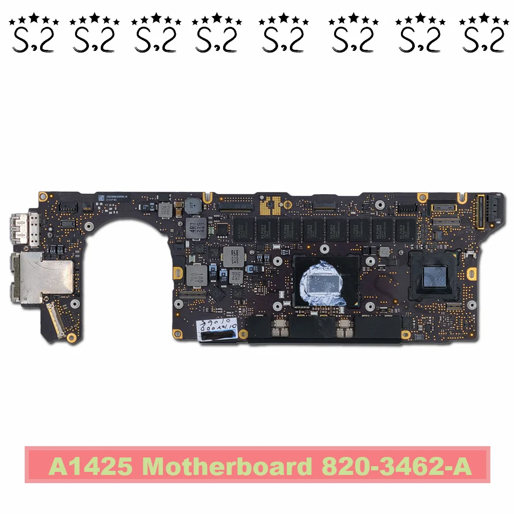 Оригинальная материнская плата 820-3462-A для Macbook Pro Retina 13 3 дюйма A1425 i5 2 5 ГГц 8 Гб 2012-2013