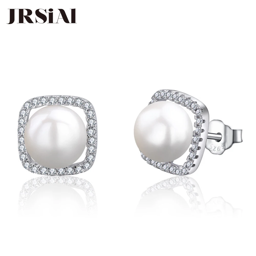 JRSIAL 925 Стерлинговое серебро ювелирные изделия жемчужные серьги корейская мода OL