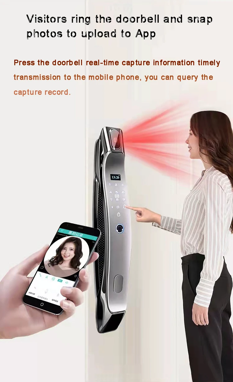 Умный глазок с камерой по заводской цене Wi-Fi boimical отпечатком пальца картой для