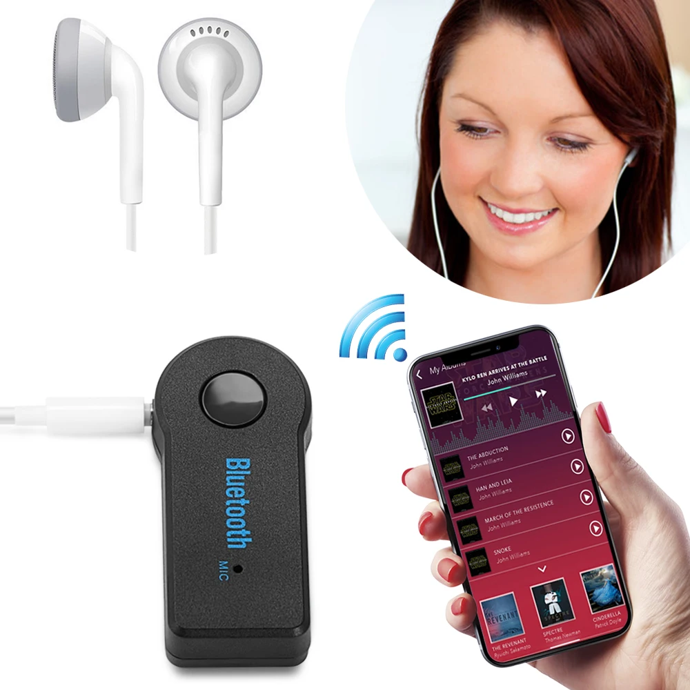 Bluetooth передатчик приемник аудио беспроводной адаптер 3 5 мм разъем Hands-free