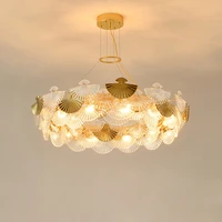 led postmodern gold silver artistc summer fan designer lustre hanging lamps chandelier lighting for foyer bedroom