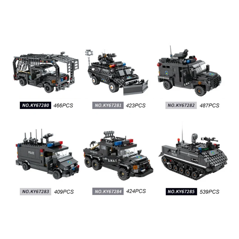 Городской спецназ Team строительные блоки для грузовиков полицейская станция