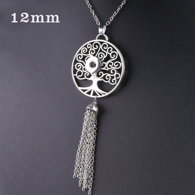 DY901 винтажное богемное Дерево жизни кисточкой 12 мм кнопки ожерелья и подвески DIY