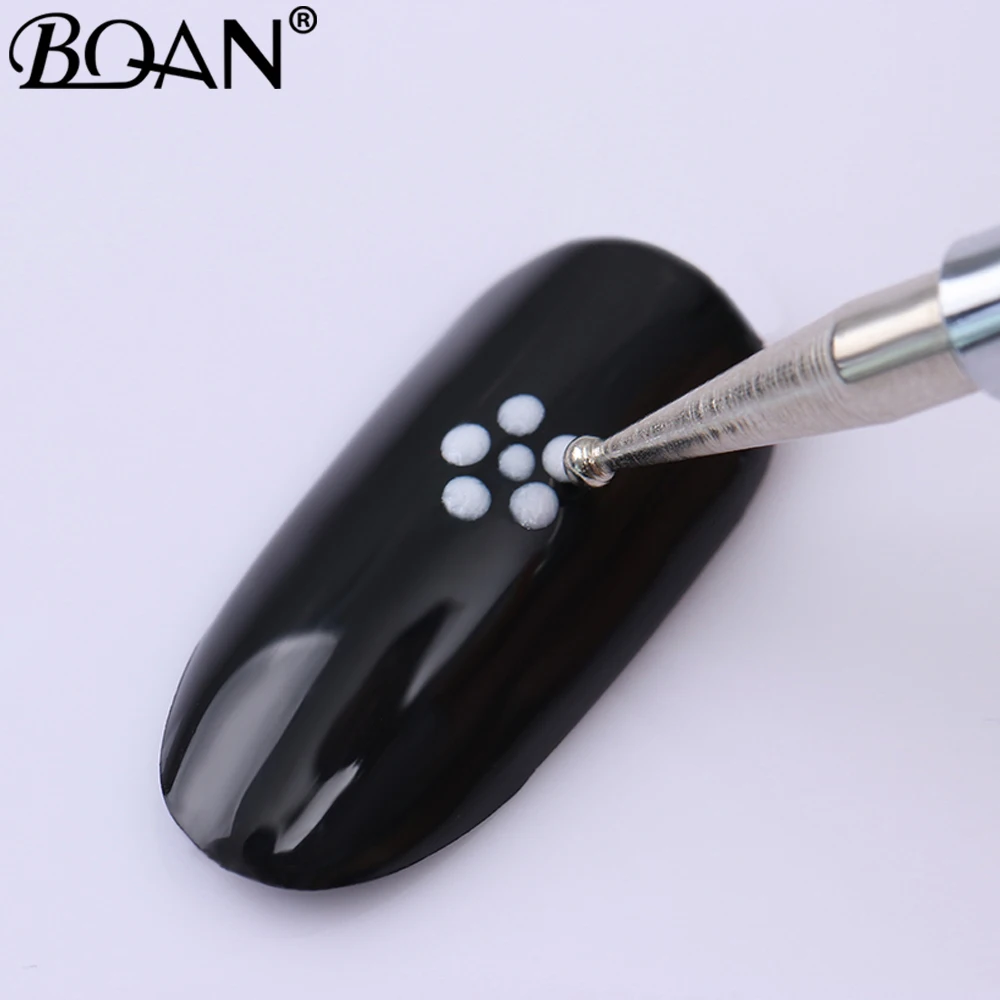

BQAN 5Pcs Marbling Dotting Pen Brush Double-ended Metal Dot Flower Pen Nail Brush Nail Art Tool Set for UV Gel DIY