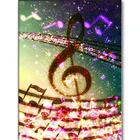 Алмазная 5d-картина сделай сам, музыкальная нота, икона, полностью квадратная, круглая, стразы, 3d Алмазная вышивка, стразы, мозаичное украшение