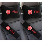 4 шт. чехол на автомобильный ремень безопасности и подголовник, теплый плюшевый наплечный протектор подушки для fiat punto abarth 500 stilo ducato palio bravo