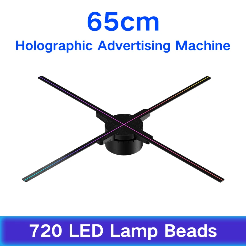 Z3A 65cm 720LED 3D Голограмма рекламный дисплей светодиодный вентилятор голографическое изображение 3D светодиодный вентилятор светильник 3d дисплей рекламный логотип светильник украшение - Мощность в ваттах: Z3A 65cm 720LED