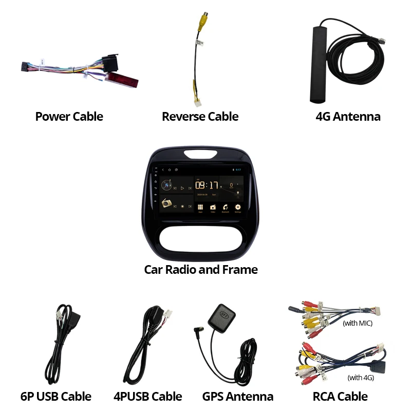 Автомагнитола TIEBRO 2DIN Android 9 0 для Renault Captur CLIO 2011 2014 2015-2016 Samsung QM3 Manual A/C DVD | Автомобили