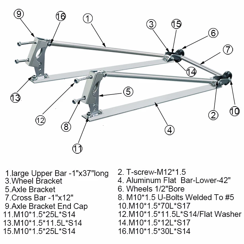 BoltOn Wheelie Bars for Cars SPEEDWOW Competition Engineering Wheel