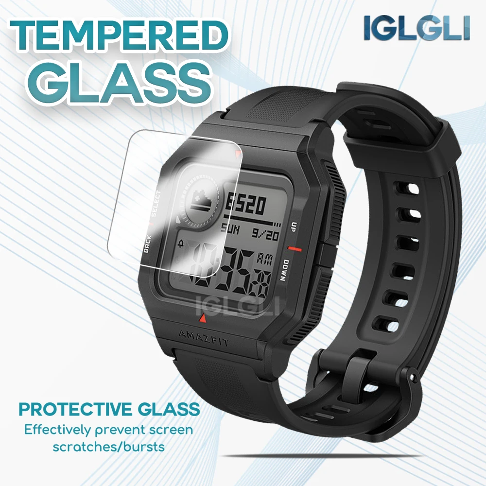 

2Pcs Tempered Glass Screen Protector Film For Xiaomi Amazfit Neo Ares Smart Watch Scratch resistant Protective film Accessories