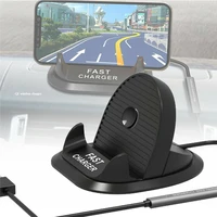 car mount dashboard cellphone holder stand qi wireless charger 10w fast charging