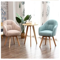 sofa living room furniture nordic chair leisure single sofa comfortable relaxing backrest armrest soft chairs solid wood legs