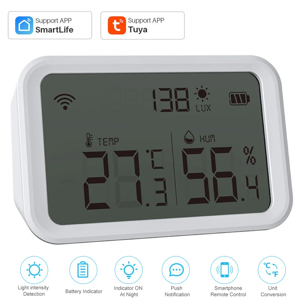 

Smart Sensor Temperature Humidity Detect Adjustable Various Temperature Modes Wireless Transmission Data Automation Systerm