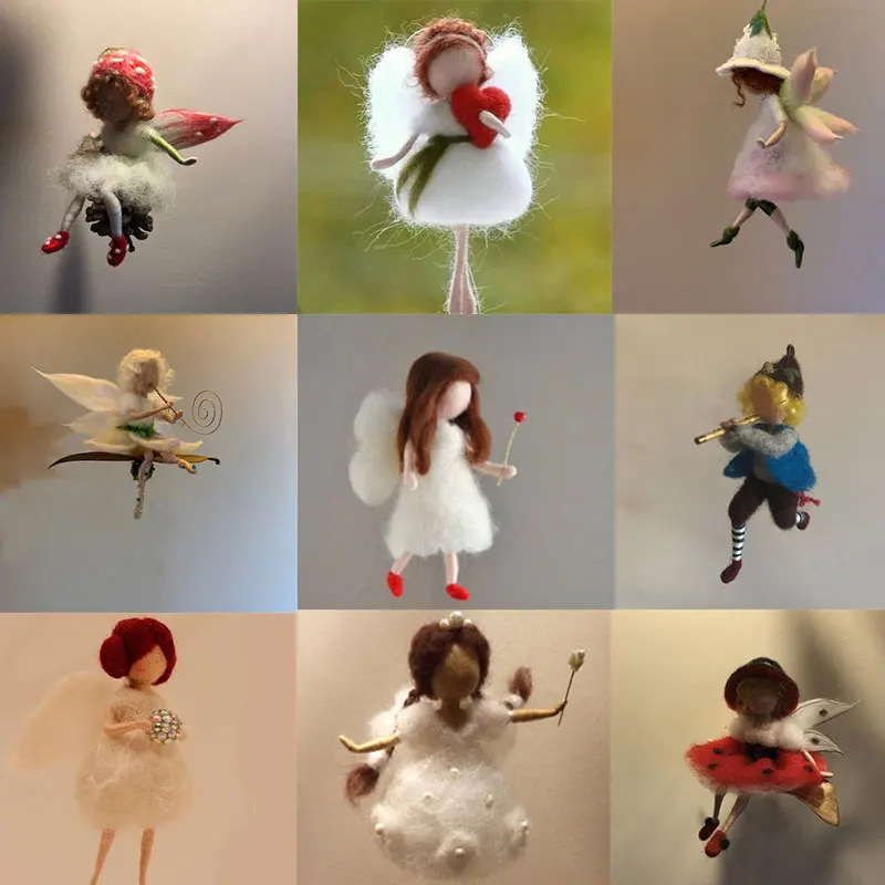 Jiwuo креативные милые маленькая фея шерстяного войлока ремесла Сделай Сам не