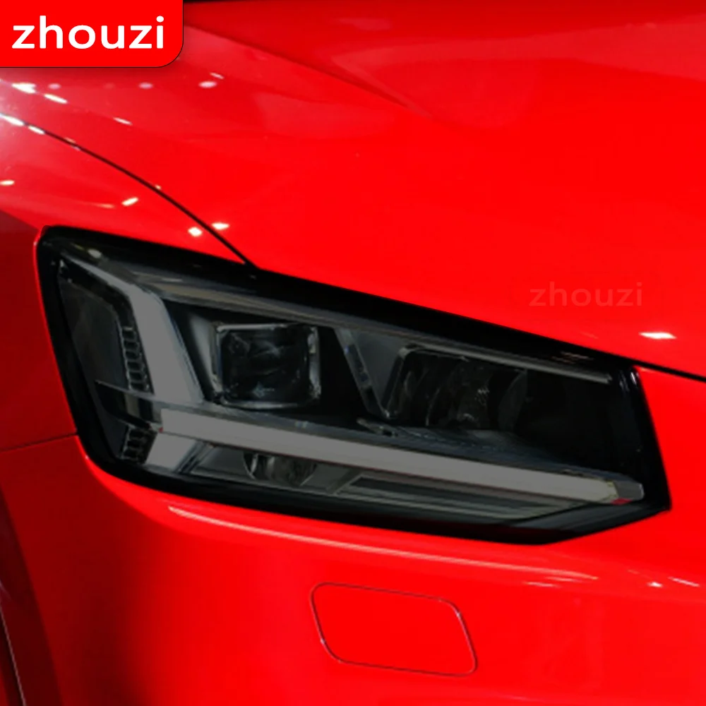 

For Audi Q2 SQ2 2016-Present 2020 2 Pcs Car Headlight Tint Black Protective Film Protection Transparent TPU Sticker Accessories