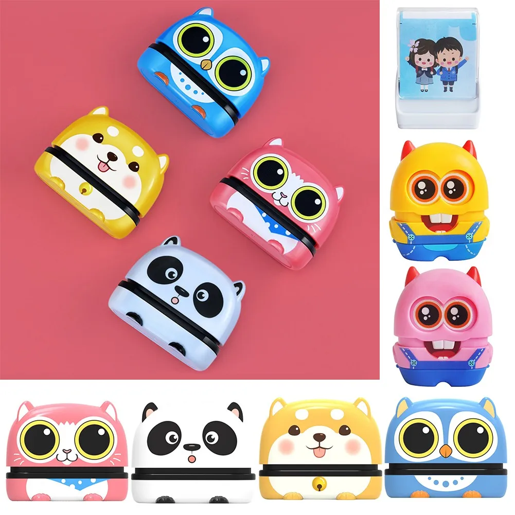 

Kids Name Seal Stamp Owl Panda Custom-made Baby Name Stamp DIY For Children Name Seal Clothes Seal Home Decoration