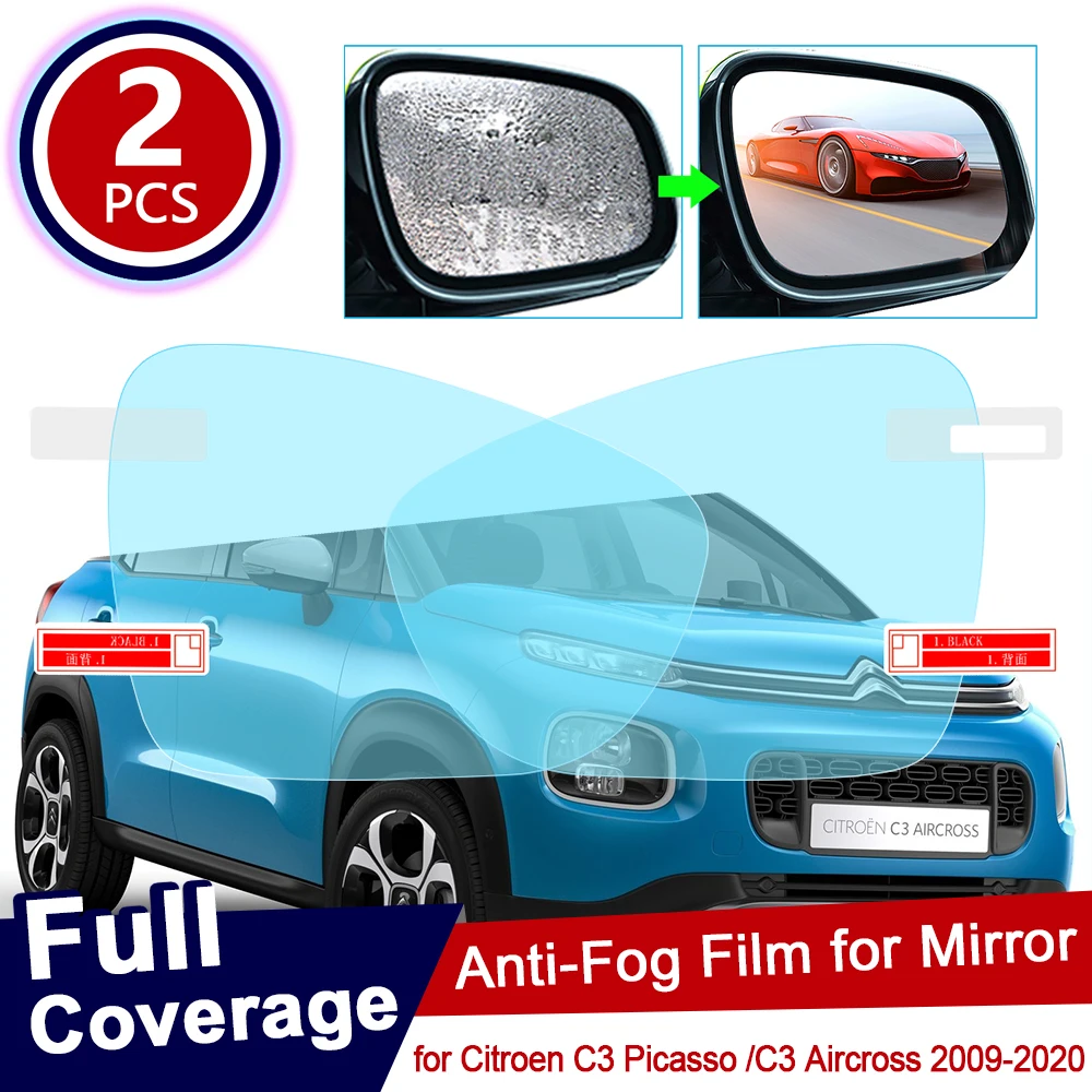 Для Citroen C3 Picasso Aircross 2009 ~ 2020 полное покрытие противотуманная пленка зеркало