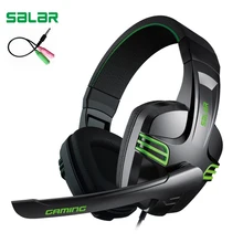 Salar KX101 3,5 мм проводные наушники игровая гарнитура PC Gamer стерео наушники с микрофоном для компьютера