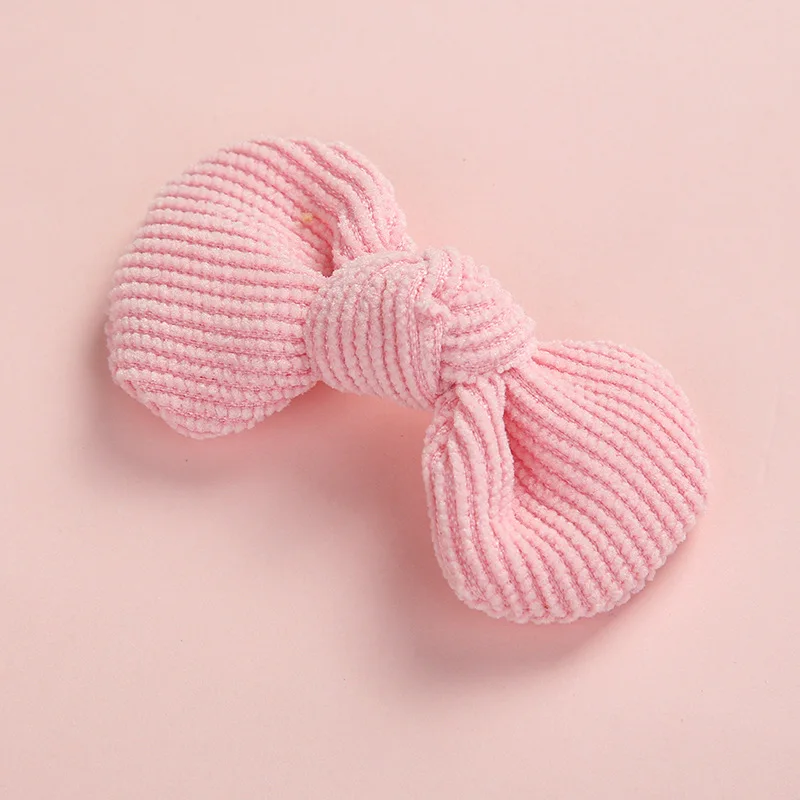 Corduroy Baby Hair Clips Girl Cord Hairpins Tie Bows Barrette For Children Princess Accessories Infant Toddler Classic Hairgrips