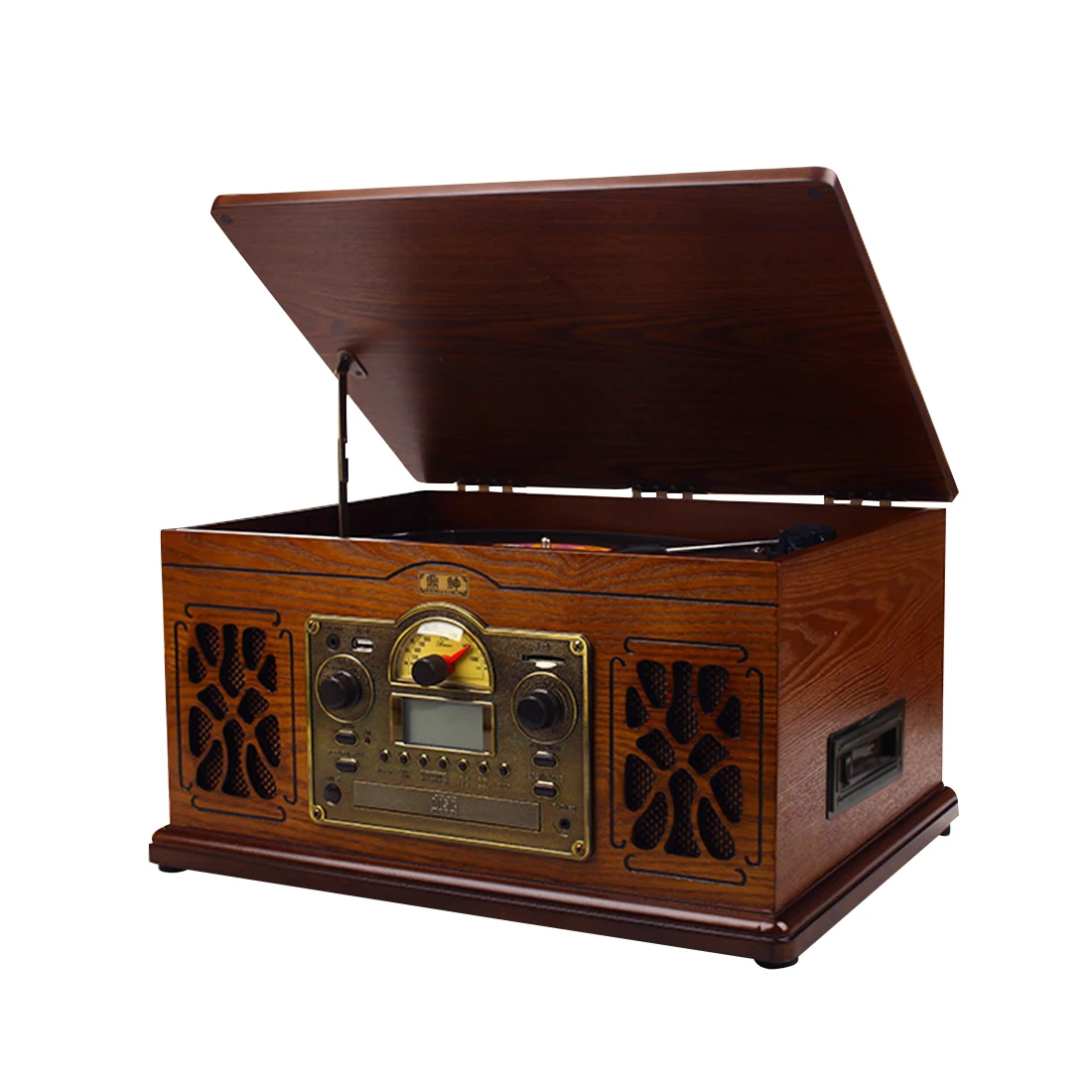 Ретро виниловый проигрыватель аудио лента CD плеер Bluetooth старомодные винтажный