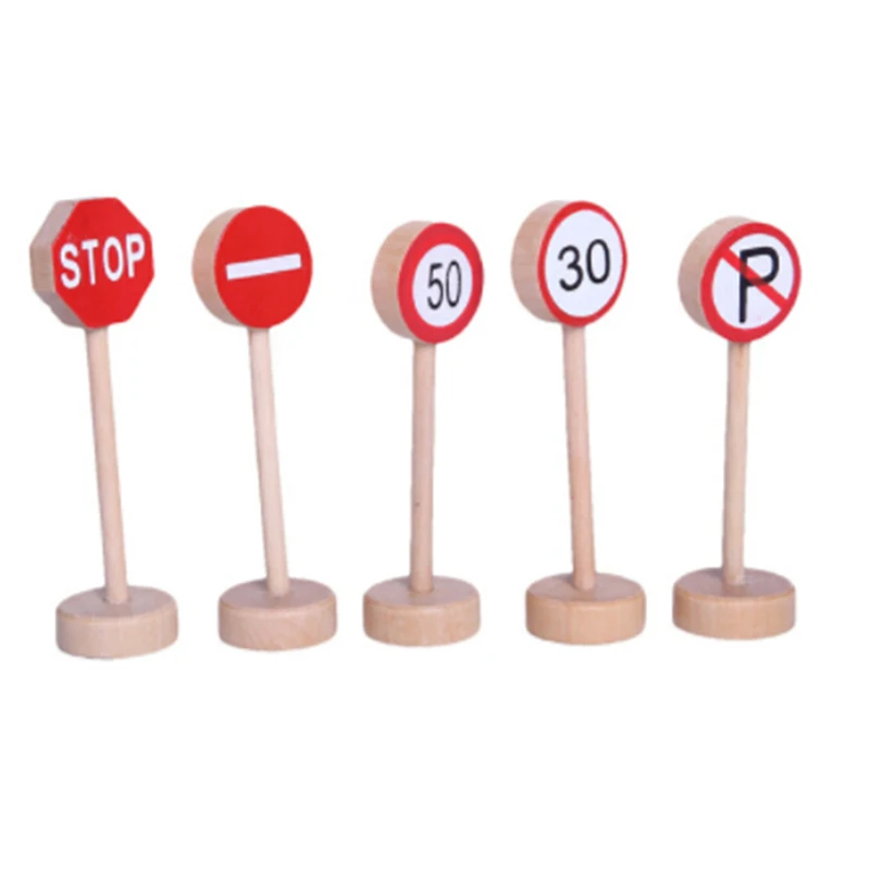Уникальные цветные деревянные уличные дорожные знаки 15 шт. парковочная сцена