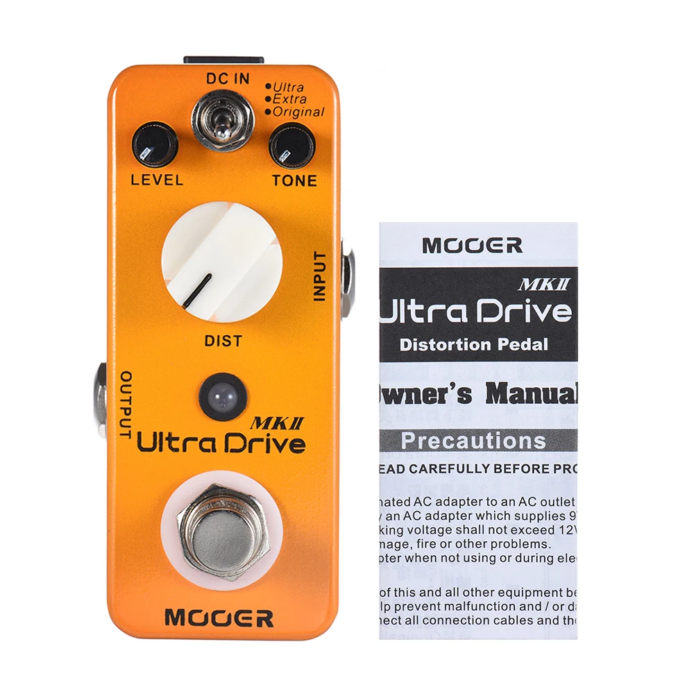 MOOER Ultra Drive MKII педаль для гитарных эффектов Искажение гитары 3 режима истинное