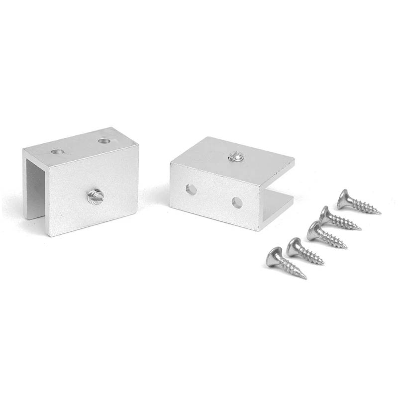 2 прямоугольной формы стеклянный зажим стеклянная полка ж/Винты|Зажимы для