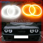 Хлопсветодиодный светодиодная кольцесветильник лампа Angel Eye Halo Switchback лампа DRL Белыйянтарный для BMW E30 E32 E34