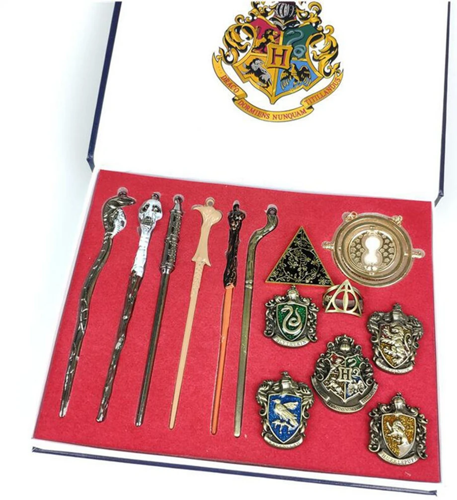 LOVPIN 8 шт./компл. Гермиона Луна тюльпаны Sirius McGonagall волшебные палочки косплей ожерелье/Брелок Подарочная Упаковка